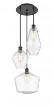 Innovations Lighting 113B-3P-BK-G654-MU - Cindyrella - 3 Light - 17 inch - Matte Black - Cord hung - Multi Pendant