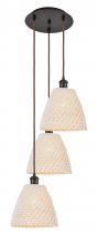 Innovations Lighting 113B-3P-OB-NBD-9-NAT - Bristol Natural - 3 Light - 19 inch - Oil Rubbed Bronze - Cord hung - Multi Pendant
