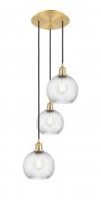 Innovations Lighting 113B-3P-SG-G1214-8 - Athens Twisted Swirl 3 Light 18 inch Multi-Pendant