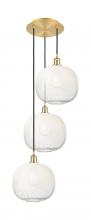 Innovations Lighting 113B-3P-SG-G481-10OP - Brookhaven Sphere - 3 Light - 17 inch - Satin Gold - Cord Hung - Multi Pendant