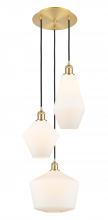 Innovations Lighting 113B-3P-SG-G651-MU - Cindyrella - 3 Light - 17 inch - Satin Gold - Cord hung - Multi Pendant