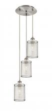 Innovations Lighting 113B-3P-SN-M18-SN - Nestbrook - 3 Light - 11 inch - Brushed Satin Nickel - Cord hung - Multi Pendant