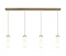 Innovations Lighting 124-451-1P-BB-G451-4GWH - Owego - 4 Light - 49 inch - Brushed Brushed Brass - Linear Pendant