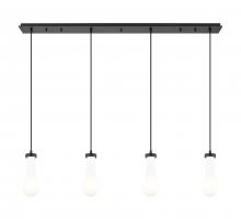 Innovations Lighting 124-451-1P-BK-G451-4GWH - Owego - 4 Light - 49 inch - Brushed Matte Black - Linear Pendant