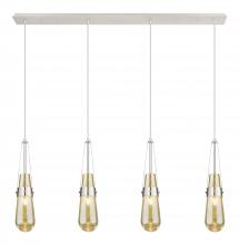 Innovations Lighting 124-452-1P-PN-G452-4ME - Milan - 4 Light - 48 inch - Polished Nickel - Linear Pendant