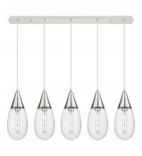 Innovations Lighting 125-450-1P-PN-G450-6CL - Malone - 5 Light - 38 inch - Polished Nickel - Linear Pendant