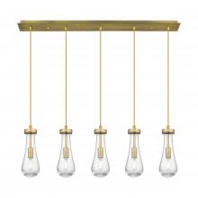 Innovations Lighting 125-451-1P-BB-G451-4SDY - Owego - 5 Light - 37 inch - Brushed Brushed Brass - Linear Pendant