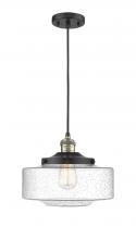 Innovations Lighting 201C-BAB-G694-12 - Bridgeton - 1 Light - 12 inch - Black Antique Brass - Cord hung - Mini Pendant