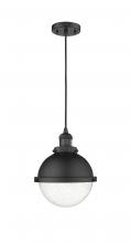 Innovations Lighting 201C-BK-HFS-84-BK-LED - Hampden - 1 Light - 9 inch - Matte Black - Cord hung - Mini Pendant
