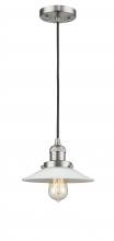Innovations Lighting 201C-SN-G1 - Halophane - 1 Light - 9 inch - Brushed Satin Nickel - Cord hung - Mini Pendant