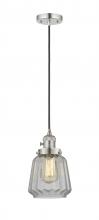 Innovations Lighting 201CSW-PN-G142 - Chatham - 1 Light - 7 inch - Polished Nickel - Cord hung - Mini Pendant