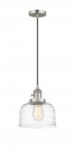 Innovations Lighting 201CSW-SN-G713 - Bell - 1 Light - 8 inch - Brushed Satin Nickel - Cord hung - Mini Pendant