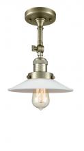 Innovations Lighting 201F-AB-G1 - Halophane - 1 Light - 9 inch - Antique Brass - Adjustable Semi-Flush Mount