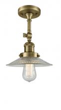 Innovations Lighting 201F-AB-G2 - Halophane - 1 Light - 9 inch - Antique Brass - Adjustable Semi-Flush Mount