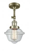 Innovations Lighting 201F-AB-G532 - Oxford - 1 Light - 7 inch - Antique Brass - Adjustable Semi-Flush Mount