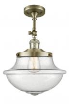 Innovations Lighting 201F-AB-G544 - Oxford - 1 Light - 12 inch - Antique Brass - Adjustable Semi-Flush Mount