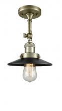 Innovations Lighting 201F-AB-M6 - Railroad - 1 Light - 8 inch - Antique Brass - Adjustable Semi-Flush Mount