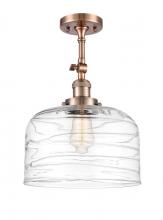 Innovations Lighting 201F-AC-G713-L - Bell - 1 Light - 12 inch - Antique Copper - Adjustable Semi-Flush Mount