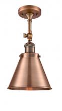 Innovations Lighting 201F-AC-M13-AC - Appalachian - 1 Light - 8 inch - Antique Copper - Adjustable Semi-Flush Mount