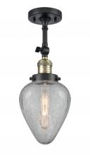 Innovations Lighting 201F-BAB-G165 - Geneseo - 1 Light - 7 inch - Black Antique Brass - Adjustable Semi-Flush Mount
