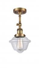 Innovations Lighting 201F-BB-G532 - Oxford - 1 Light - 7 inch - Brushed Brass - Adjustable Semi-Flush Mount