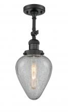 Innovations Lighting 201F-BK-G165 - Geneseo - 1 Light - 7 inch - Matte Black - Adjustable Semi-Flush Mount