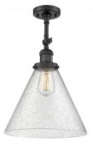 Innovations Lighting 201F-BK-G44-L - Cone - 1 Light - 12 inch - Matte Black - Adjustable Semi-Flush Mount