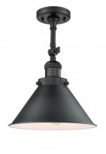 Innovations Lighting 201F-BK-M10-BK - Briarcliff - 1 Light - 10 inch - Matte Black - Adjustable Semi-Flush Mount