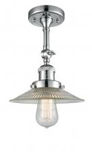 Innovations Lighting 201F-PC-G2 - Halophane - 1 Light - 9 inch - Polished Chrome - Adjustable Semi-Flush Mount