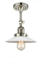 Innovations Lighting 201F-PN-G1 - Halophane - 1 Light - 9 inch - Polished Nickel - Adjustable Semi-Flush Mount