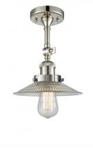 Innovations Lighting 201F-PN-G2 - Halophane - 1 Light - 9 inch - Polished Nickel - Adjustable Semi-Flush Mount