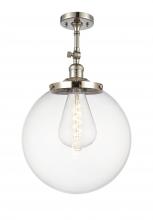 Innovations Lighting 201F-PN-G202-14 - Beacon - 1 Light - 14 inch - Polished Nickel - Adjustable Semi-Flush Mount