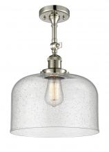 Innovations Lighting 201F-PN-G74-L - Bell - 1 Light - 12 inch - Polished Nickel - Adjustable Semi-Flush Mount