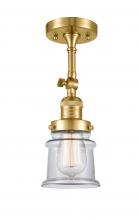 Innovations Lighting 201F-SG-G182S - Canton - 1 Light - 5 inch - Satin Gold - Adjustable Semi-Flush Mount