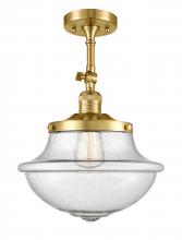 Innovations Lighting 201F-SG-G544 - Oxford - 1 Light - 12 inch - Satin Gold - Adjustable Semi-Flush Mount