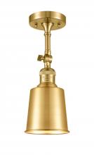 Innovations Lighting 201F-SG-M9-SG - Addison - 1 Light - 5 inch - Satin Gold - Adjustable Semi-Flush Mount