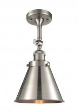 Innovations Lighting 201F-SN-M13-SN - Appalachian - 1 Light - 8 inch - Brushed Satin Nickel - Adjustable Semi-Flush Mount