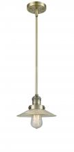 Innovations Lighting 201S-AB-G2 - Halophane - 1 Light - 9 inch - Antique Brass - Stem Hung - Mini Pendant