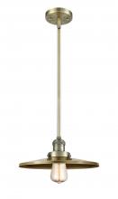 Innovations Lighting 201S-AB-MFR-AB-12 - Appalachian - 1 Light - 12 inch - Antique Brass - Stem Hung - Mini Pendant