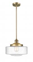 Innovations Lighting 201S-BB-G694-12 - Bridgeton - 1 Light - 12 inch - Brushed Brass - Stem Hung - Mini Pendant