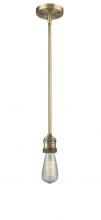 Innovations Lighting 201S-BB - Bare Bulb - 1 Light - 2 inch - Brushed Brass - Stem Hung - Mini Pendant
