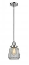Innovations Lighting 201S-PC-G142-LED - Chatham - 1 Light - 7 inch - Polished Chrome - Stem Hung - Mini Pendant