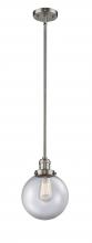 Innovations Lighting 201S-SN-G202-8-LED - Beacon - 1 Light - 8 inch - Brushed Satin Nickel - Stem Hung - Mini Pendant