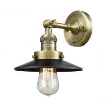 Innovations Lighting 203-AB-M6 - Railroad - 1 Light - 8 inch - Antique Brass - Adjustable Sconce