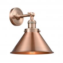 Innovations Lighting 203-AC-M10-AC - Briarcliff - 1 Light - 10 inch - Antique Copper - Adjustable Sconce