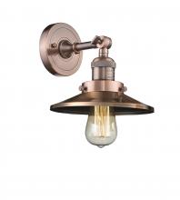 Innovations Lighting 203-AC-M3 - Railroad - 1 Light - 8 inch - Antique Copper - Adjustable Sconce