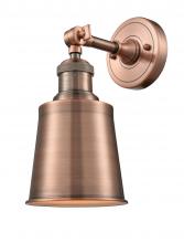 Innovations Lighting 203-AC-M9-AC - Addison - 1 Light - 5 inch - Antique Copper - Adjustable Sconce