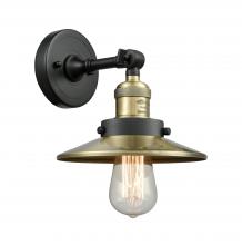 Innovations Lighting 203-BAB-M4-AB - Railroad - 1 Light - 8 inch - Black Antique Brass - Adjustable Sconce