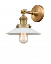 Innovations Lighting 203-BB-G1 - Halophane - 1 Light - 9 inch - Brushed Brass - Adjustable Sconce