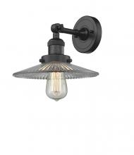 Innovations Lighting 203-BK-G2 - Halophane - 1 Light - 9 inch - Matte Black - Adjustable Sconce